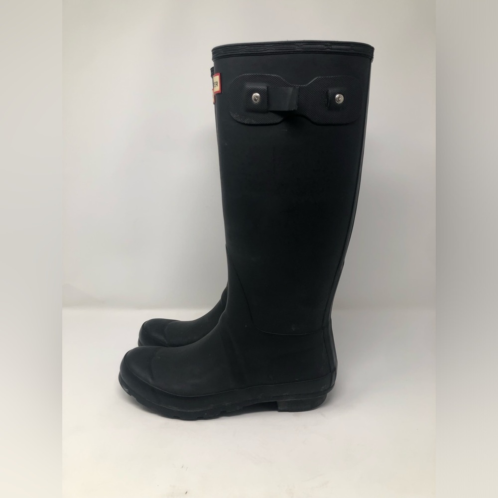 Hunter Women Tall Rain Boots Black 6-7